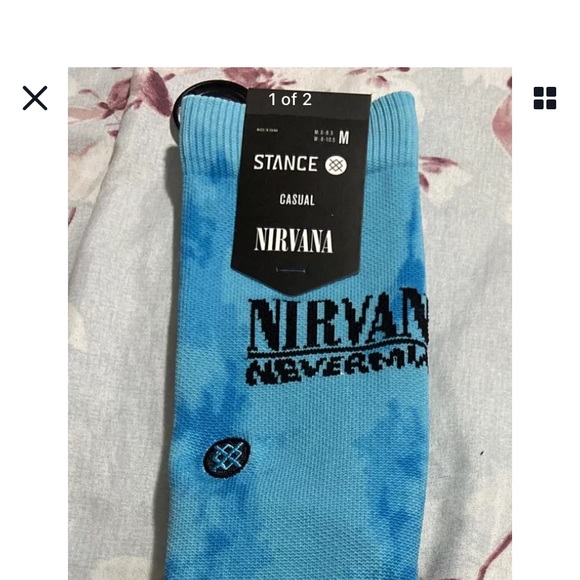 Stance Nirvana Nevermind Casual Blue Socks 6-8.5